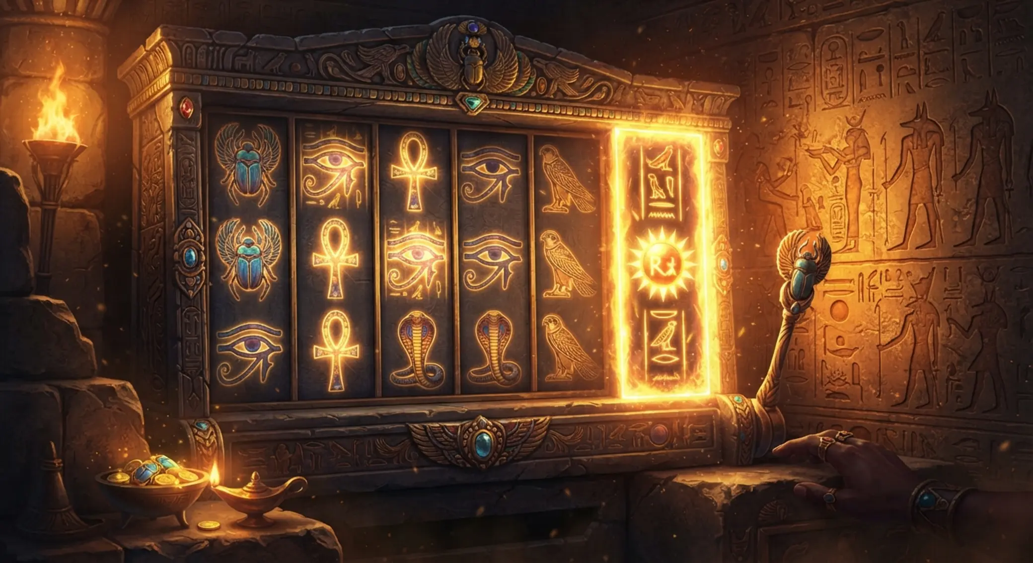 Book of Ra 6 i dodatkowy bęben Aktywny szósty bęben w Book of Ra 6