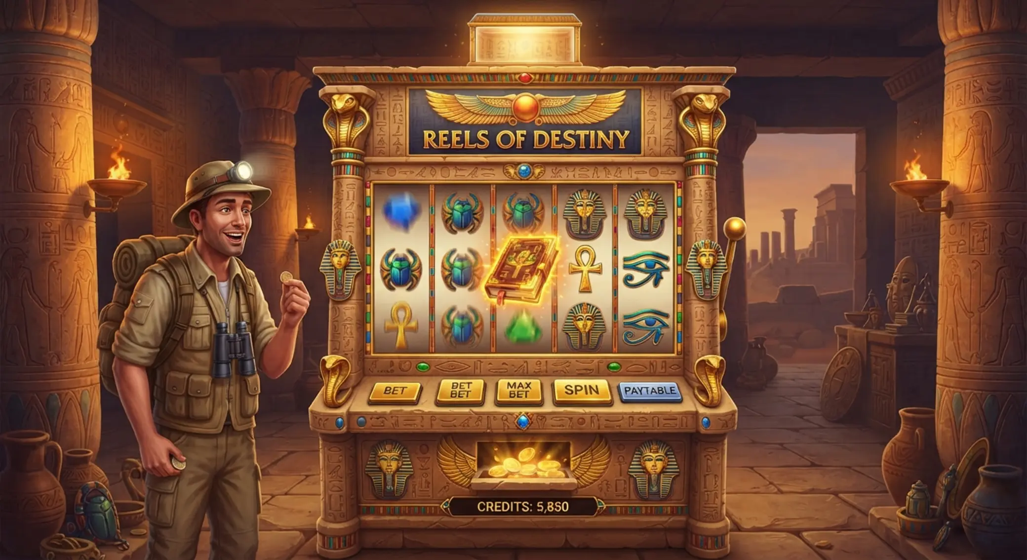 Automat Book of Ra w egipskim klimacie